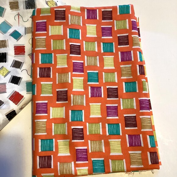 2 Michael Miller "Cool Spools" Cotton Fabric Material Sewing Quilting - Picture 2 of 9